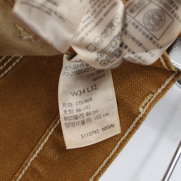LEVI'S RUST CANVAS DADDY WORK PANTS CARPENTER SIZE 34X32 S110782 OUTDOOR WEAR - Picture 5 of 10